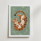 Tiger Tumble Poster – med passepartout
