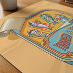 Tinned & Tanned Poster – närbild på papper