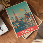 Tokyo City poster visad rakt fram – Bozetto affisch i hög tryckkvalitet i hög tryckkvalitet