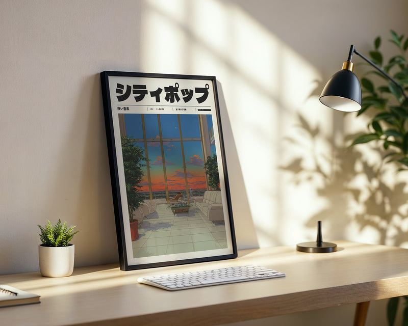 Tokyo Sunset Reflections Poster
