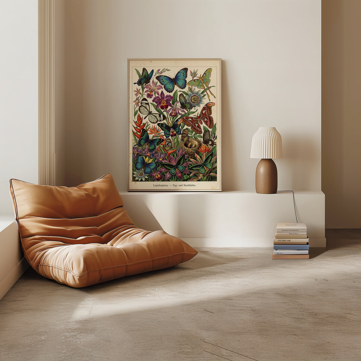Tropical Lepidoptera Poster i rumskomposition med ekram