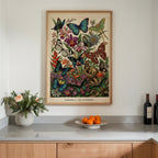 Tropical Lepidoptera Poster med valnötsram