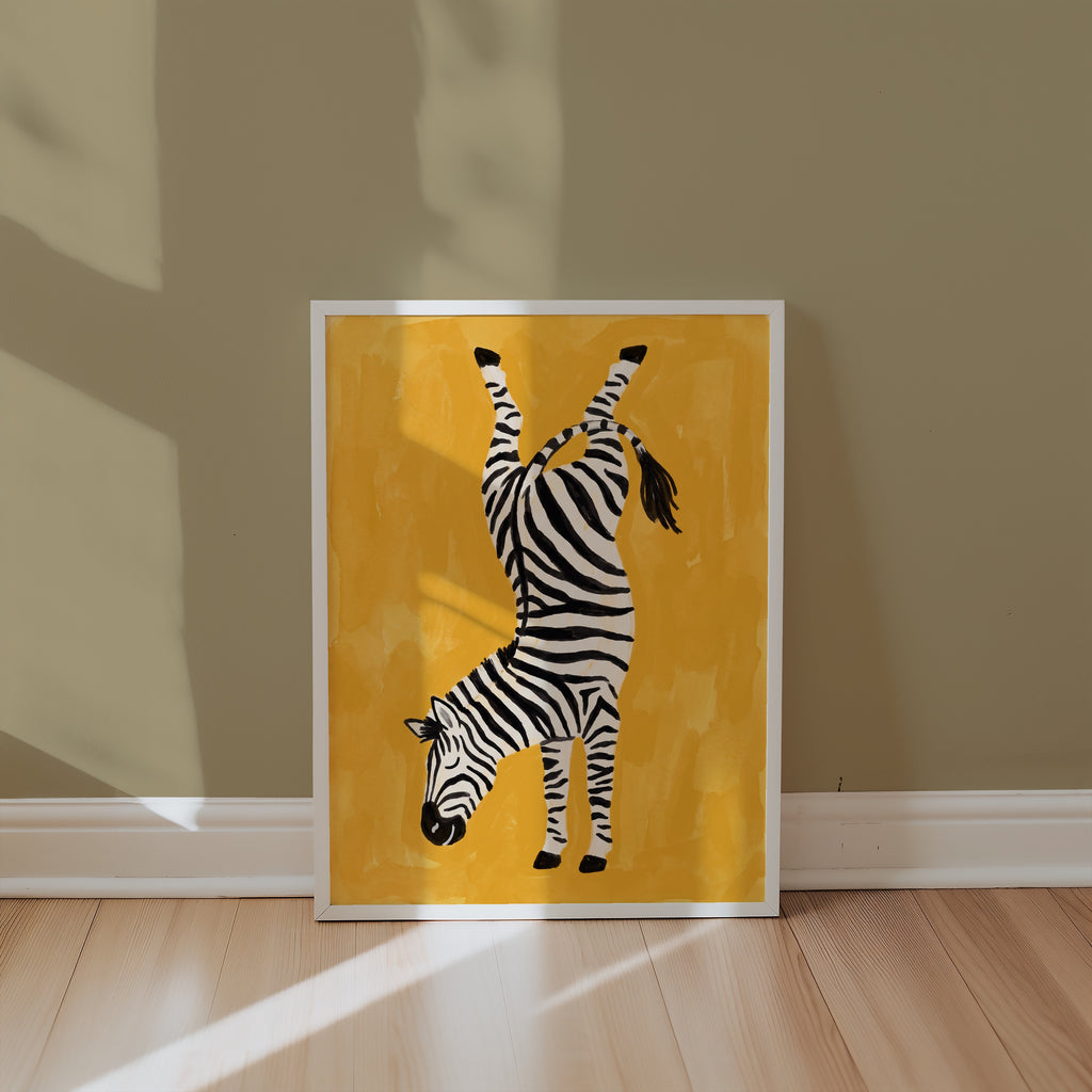 Upside Down Zebra Poster – i rum 1