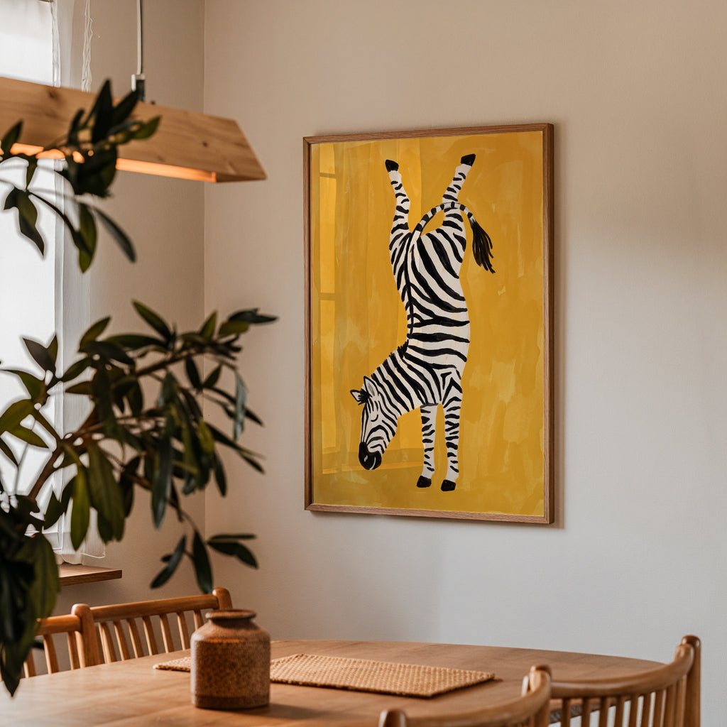 Upside Down Zebra Poster – i rum 4