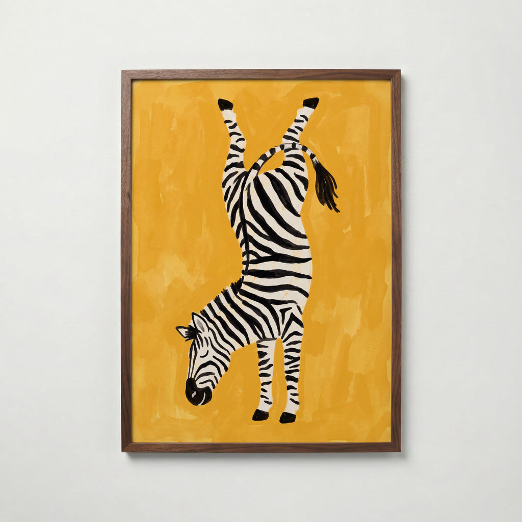 Upside Down Zebra Poster – valnötsram