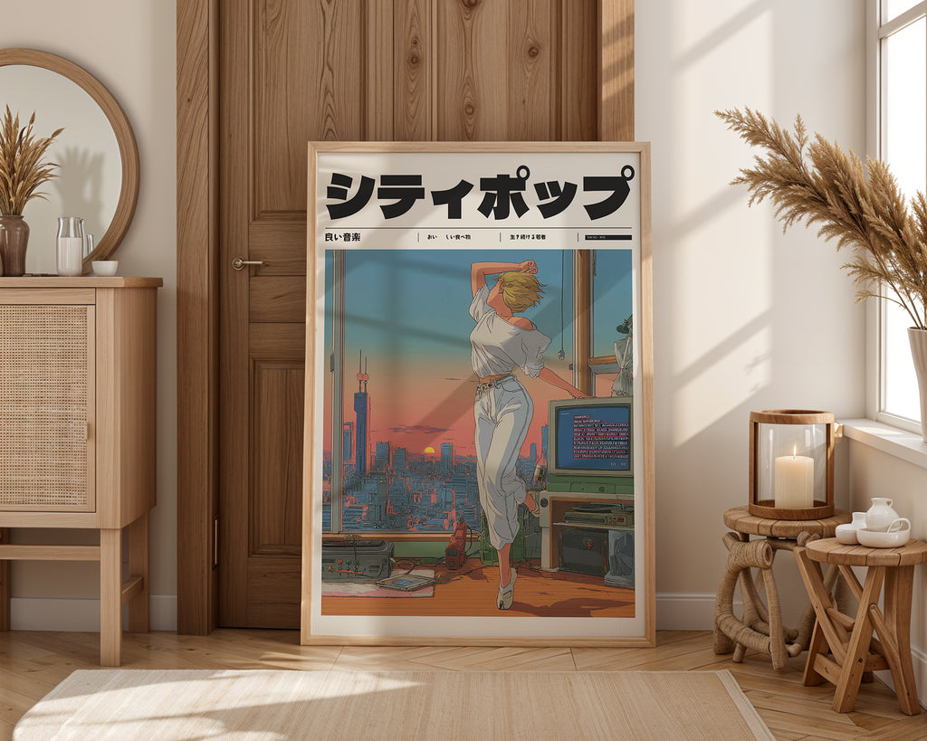 Väggmockup av White Noise Evening affisch på ljus vägg – Bozetto konsttryck – nr 2