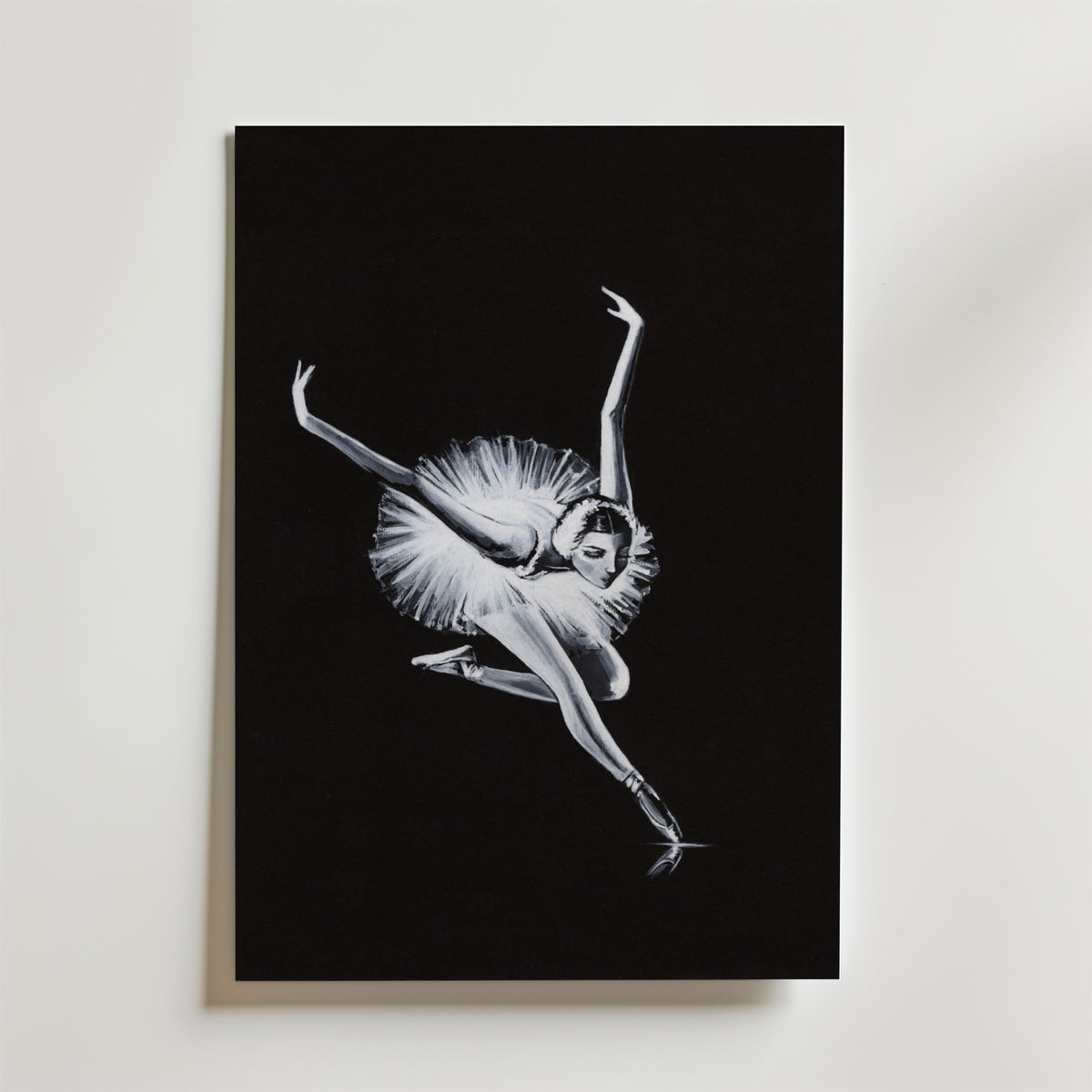 Helena Engström White Swan – stilfullt konsttryck från Bozetto, tryckt på matt finpapper