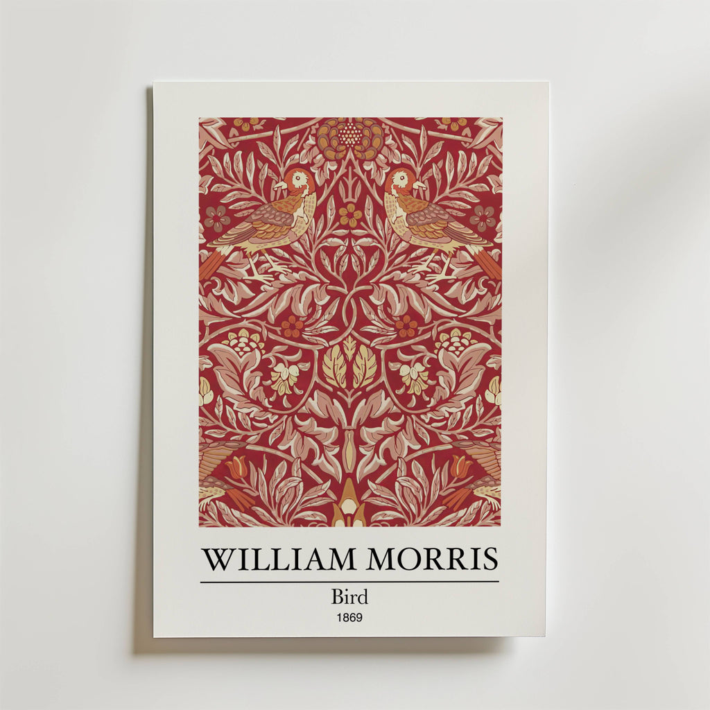 William Morris Bird – stilfullt konsttryck från Bozetto, tryckt på matt finpapper