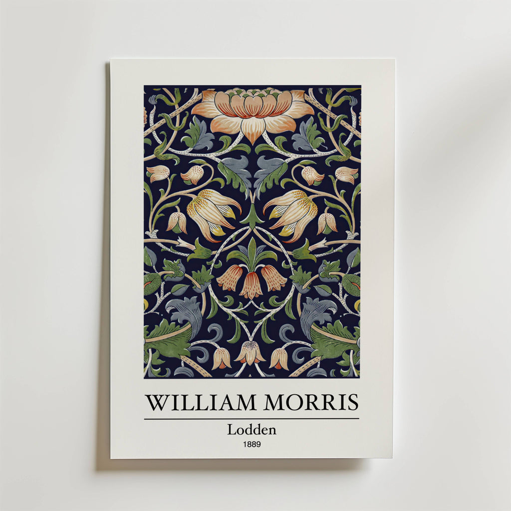 William Morris Lodden – stilfullt konsttryck från Bozetto, tryckt på matt finpapper