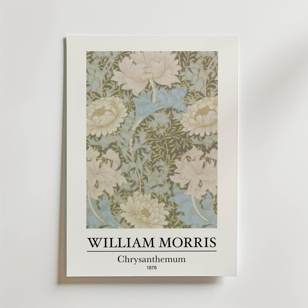 William Morris Chrysanthemum – stilfullt konsttryck från Bozetto, tryckt på matt finpapper