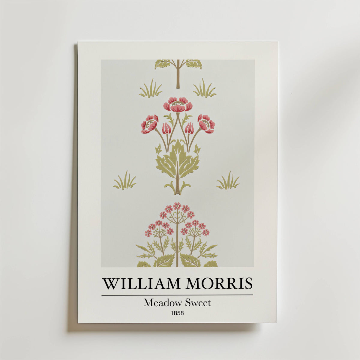 William Morris Meadow Sweet – stilfullt konsttryck från Bozetto, tryckt på matt finpapper