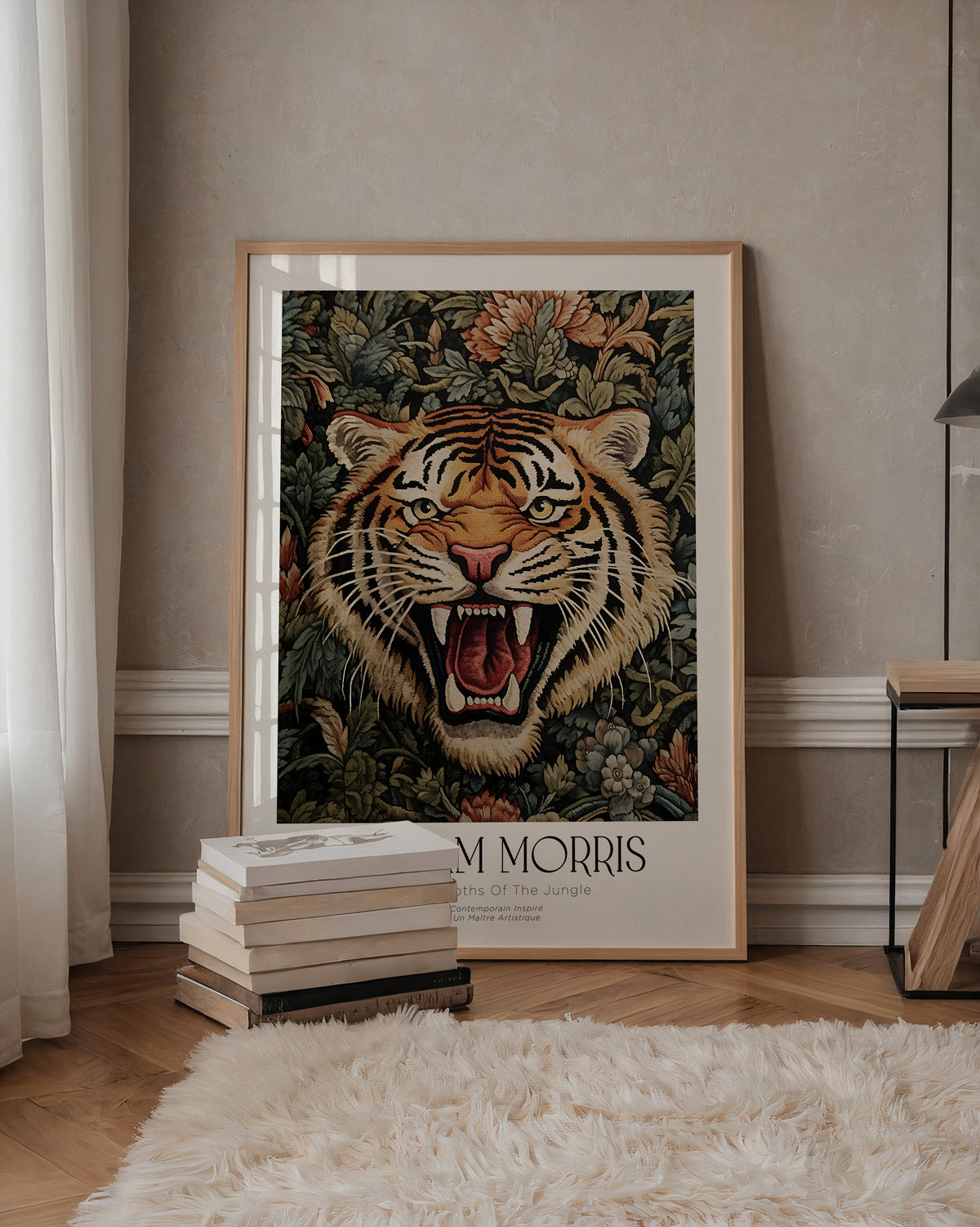 William Morris Jungle Tiger – affisch med stilfullt motiv från Bozetto i hög kvalitet