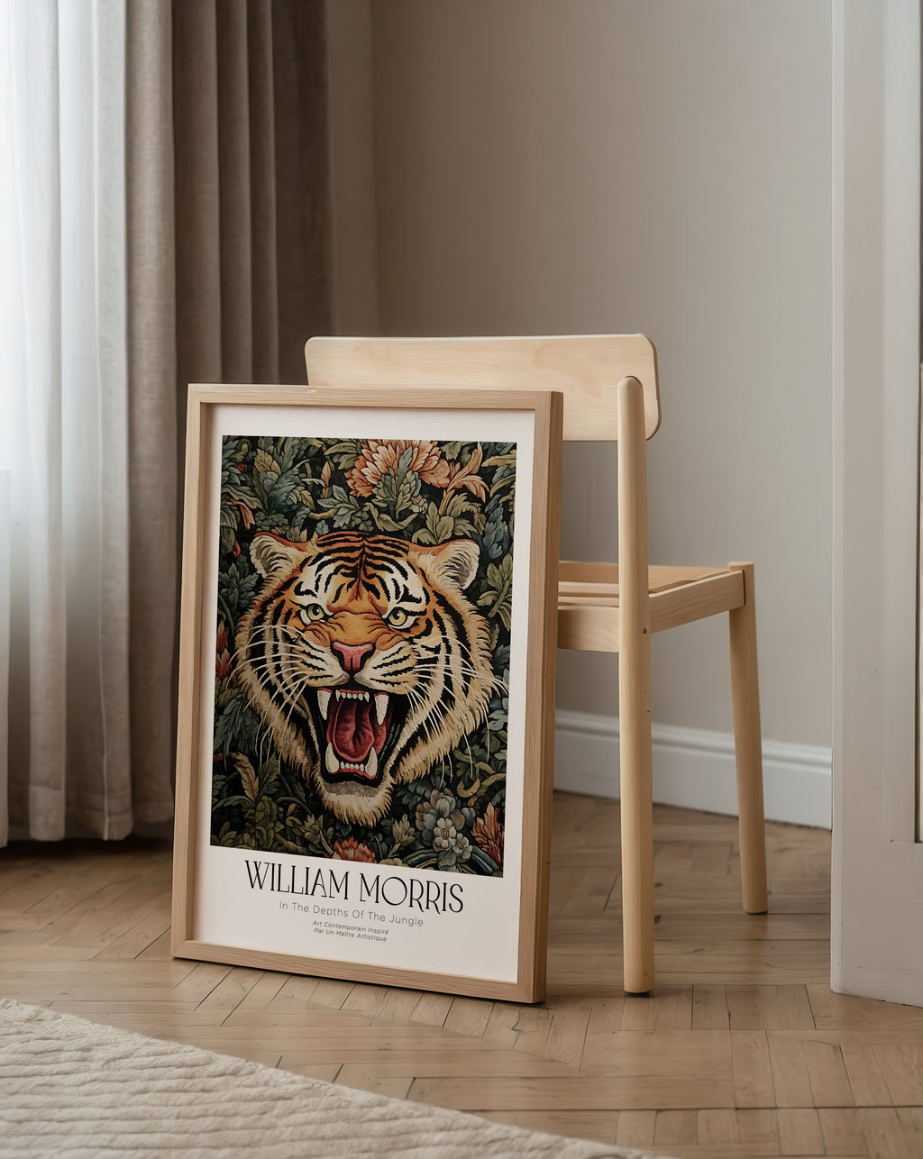 William Morris Jungle Tiger poster visad rakt fram – Bozetto affisch i hög tryckkvalitet