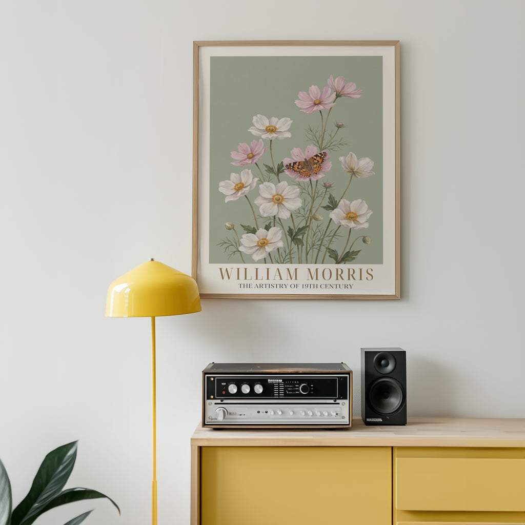 William Morris Anemones and Painted Lady Poster – i rum 1