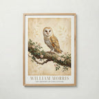William Morris Barn Owl in Ivy and Roses Poster – ekram