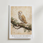 William Morris Barn Owl in Ivy and Roses Poster – med passepartout