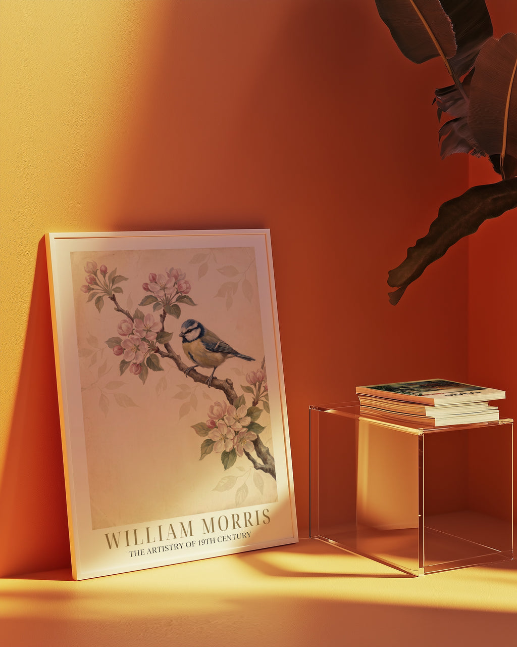 William Morris Blue Tit in Apple Blossom Poster – i rum 4