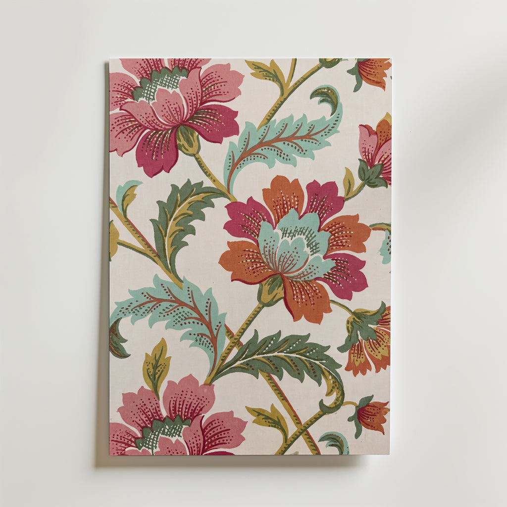 William Morris Chrysanthemum Cotton Print Poster – canvas utan passepartout