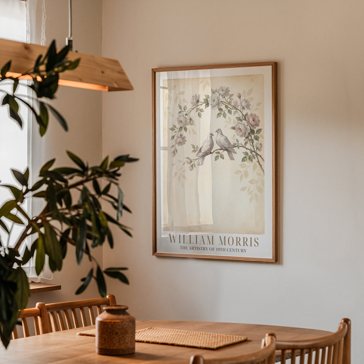 William Morris Doves Among White Roses Poster – i rum 4
