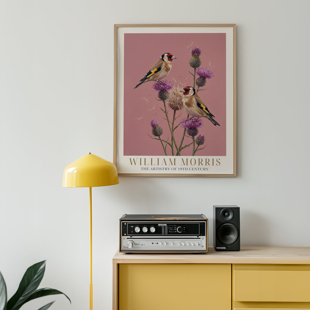 William Morris Goldfinches on Thistles Poster – i rum 3