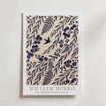 William Morris Indigo Willow Silhouette Poster – med passepartout