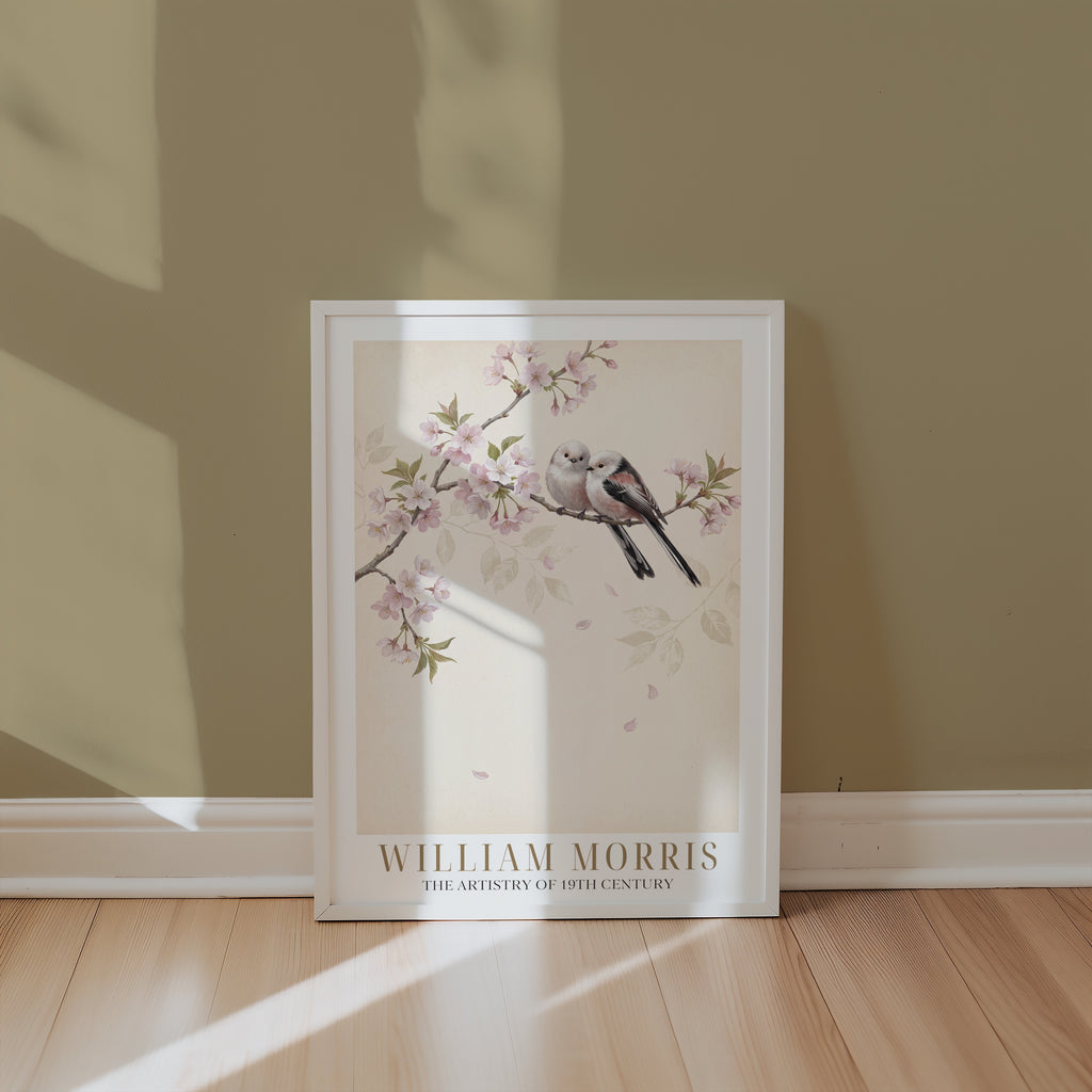 William Morris Long-Tailed Tits in Cherry Blossom Poster – i rum 3