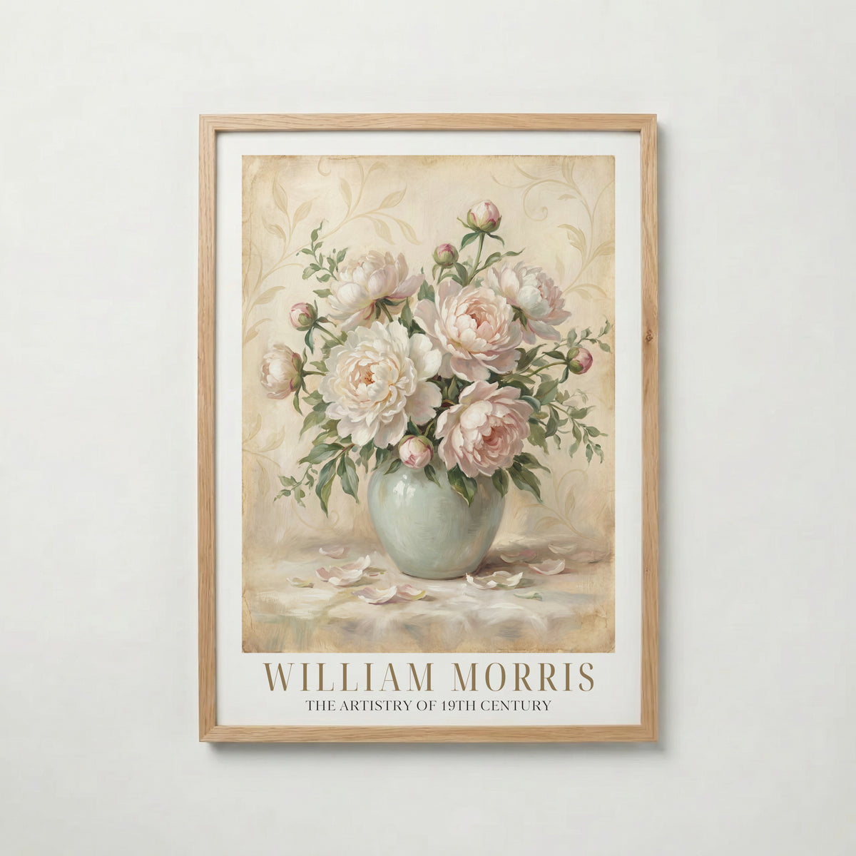 William Morris Peonies in a Celadon Vase Poster – ekram