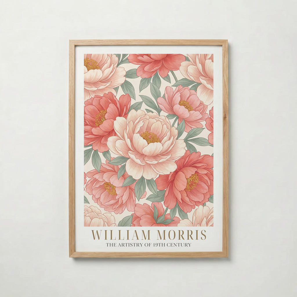 William Morris Peony Abundance Poster – ekram