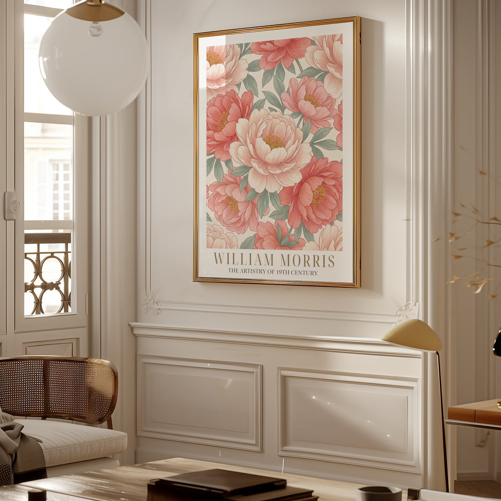 William Morris Peony Abundance Poster – i rum 1