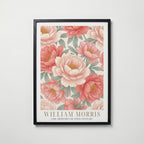 William Morris Peony Abundance Poster – svart ram