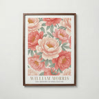 William Morris Peony Abundance Poster – valnötsram