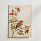 William Morris Robin and Rose Hips Poster – canvas utan passepartout