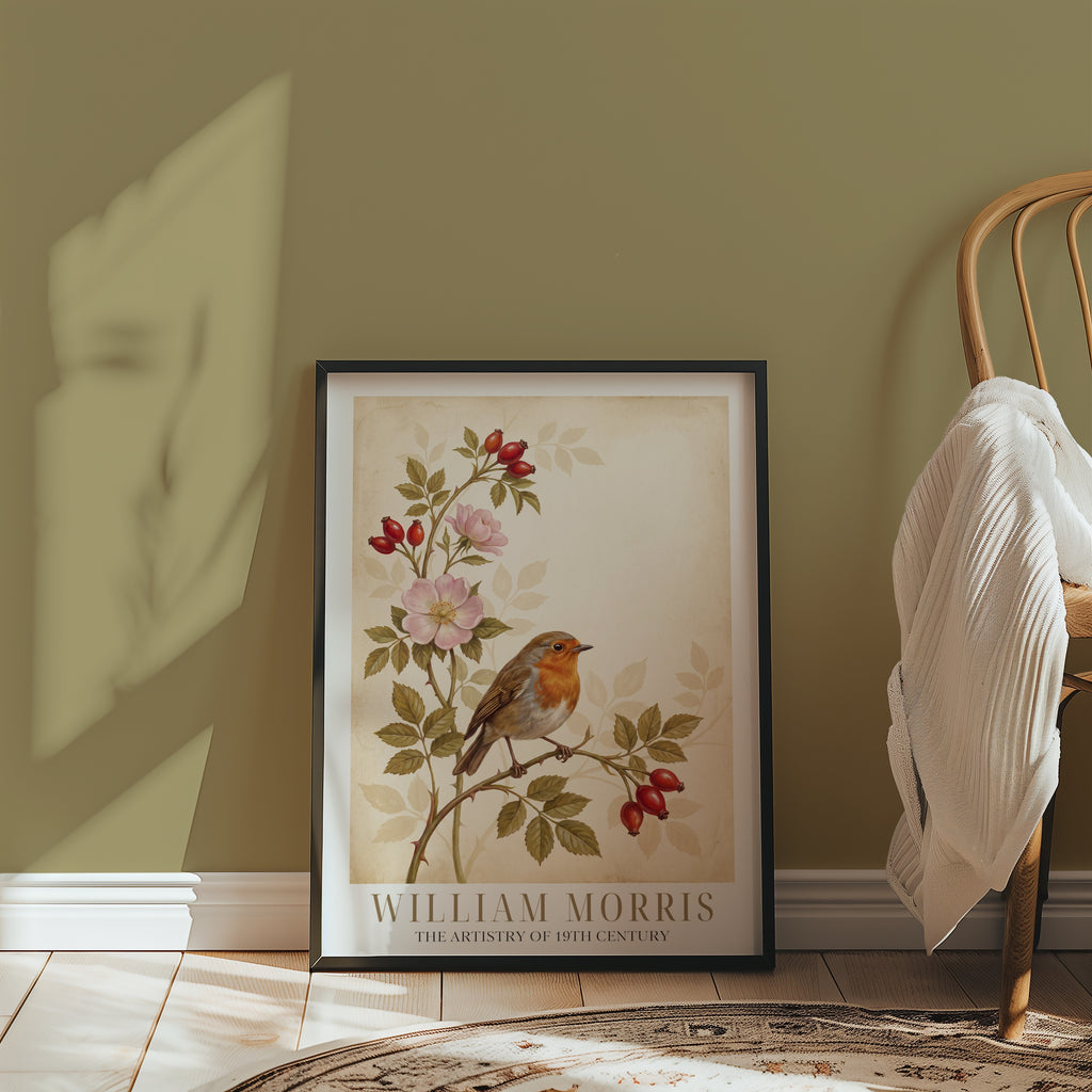 William Morris Robin and Rose Hips Poster – i rum 2
