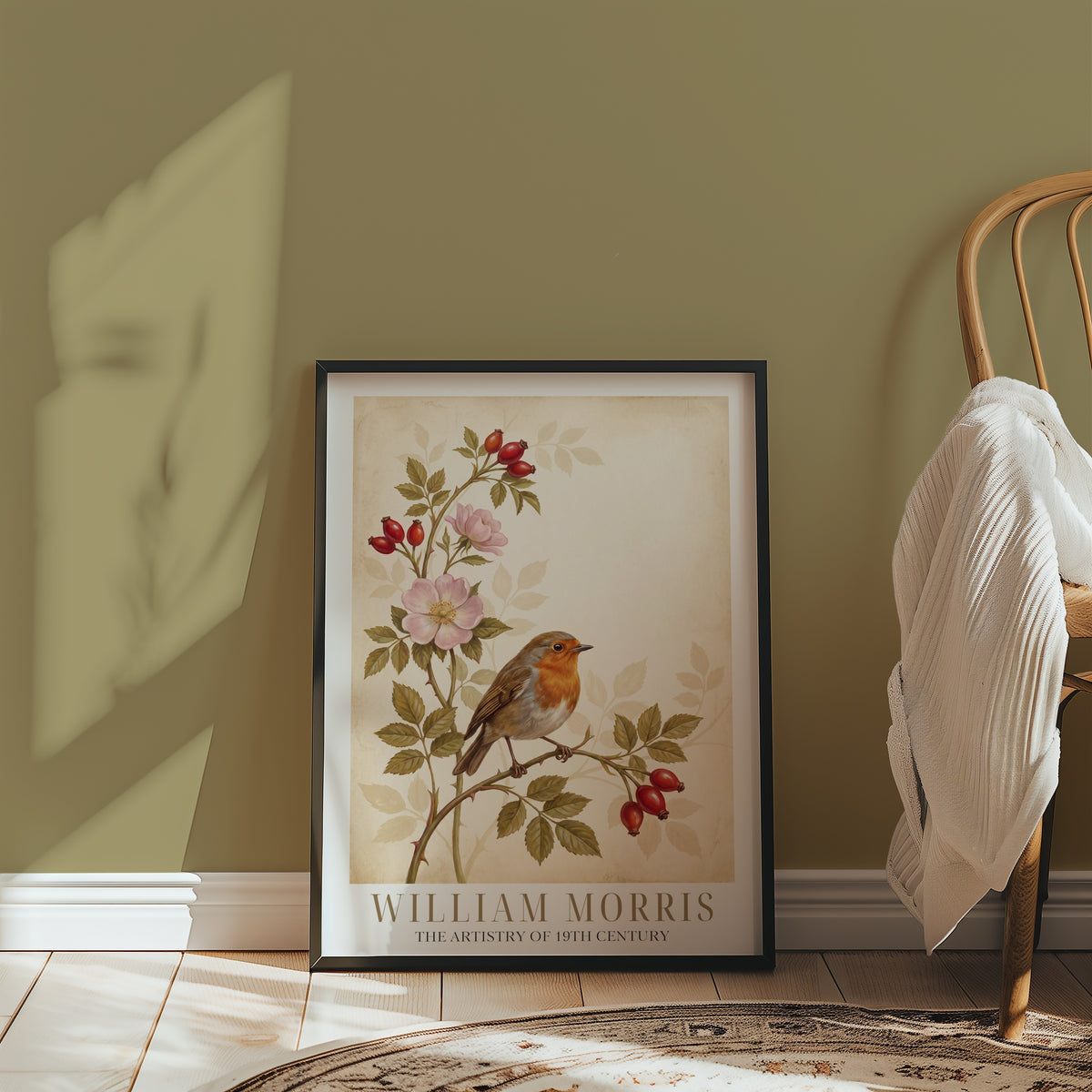 William Morris Robin and Rose Hips Poster – i rum 2