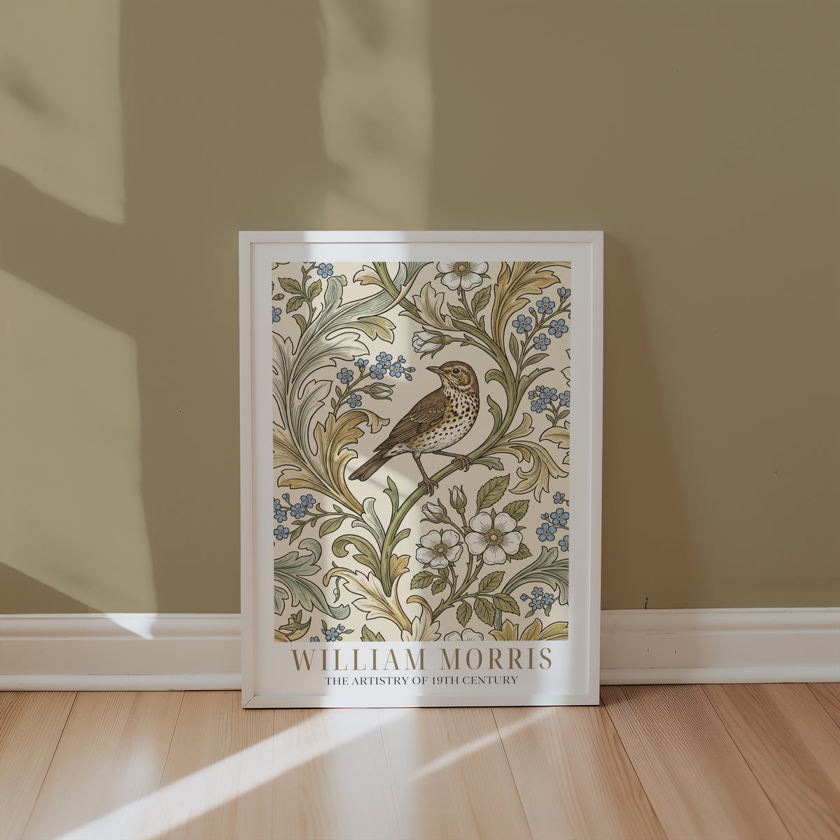 William Morris Song Thrush Woodblock Poster – i rum 2