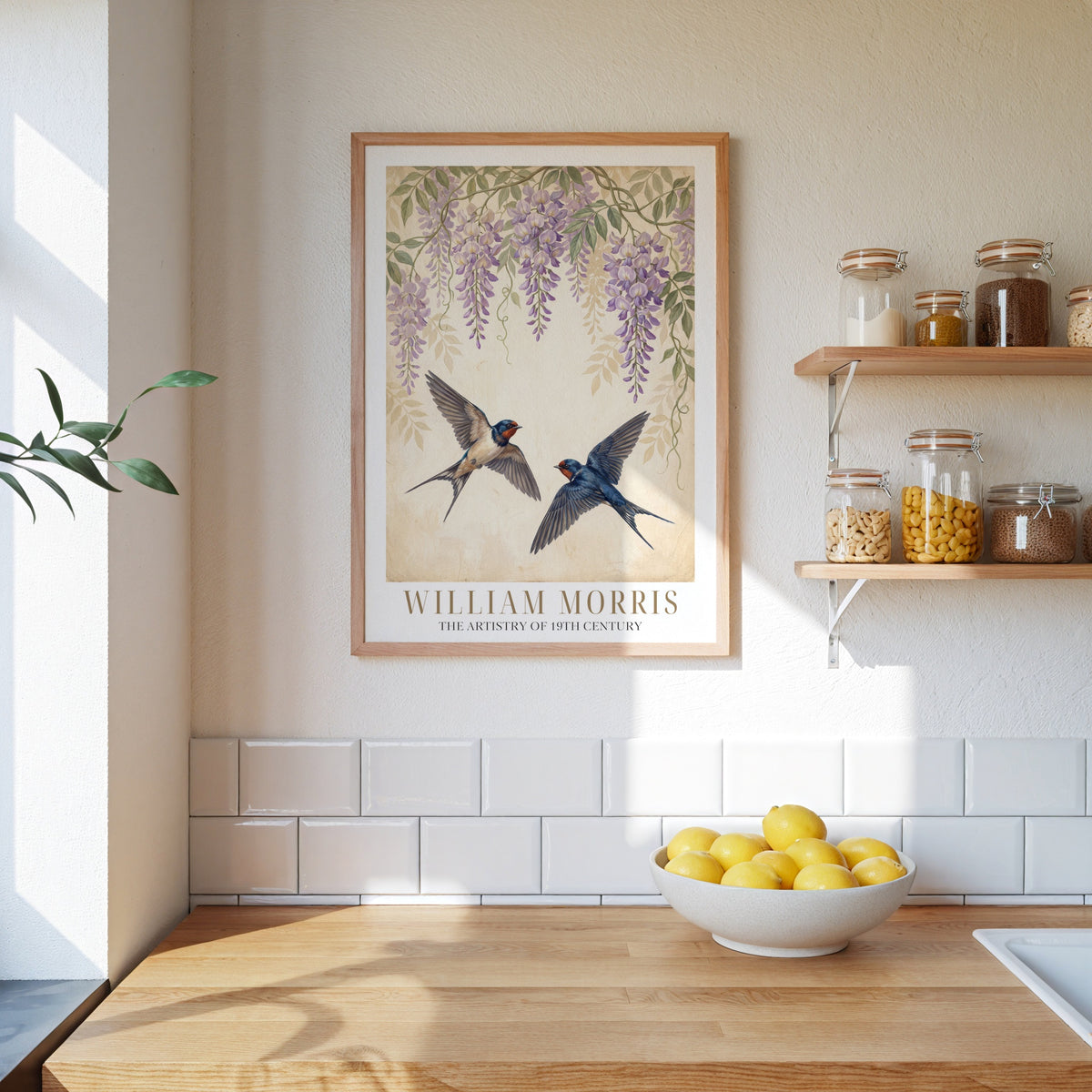 William Morris Swallows Beneath the Wisteria Poster – i rum 4