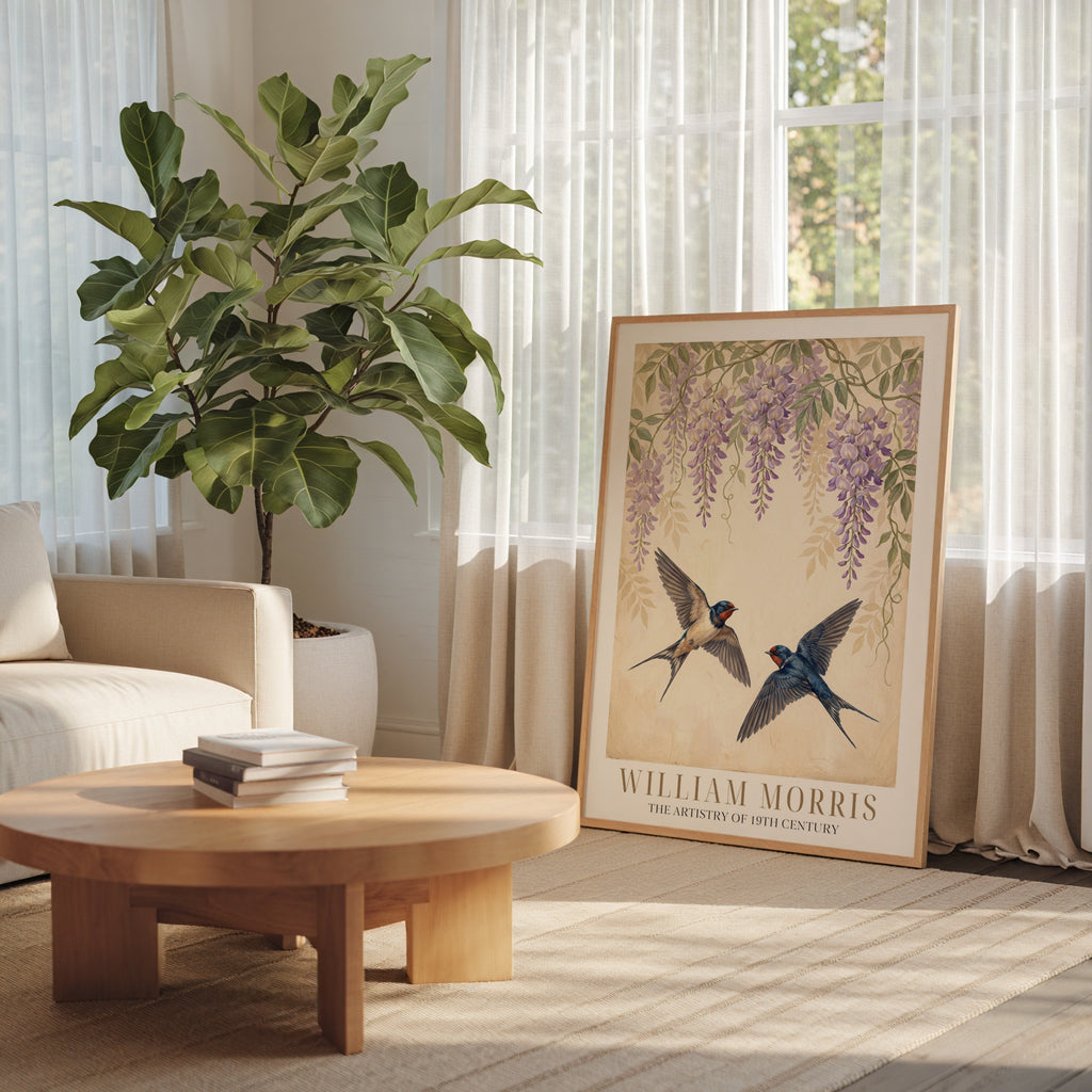 William Morris Swallows Beneath the Wisteria Poster – i rum 5