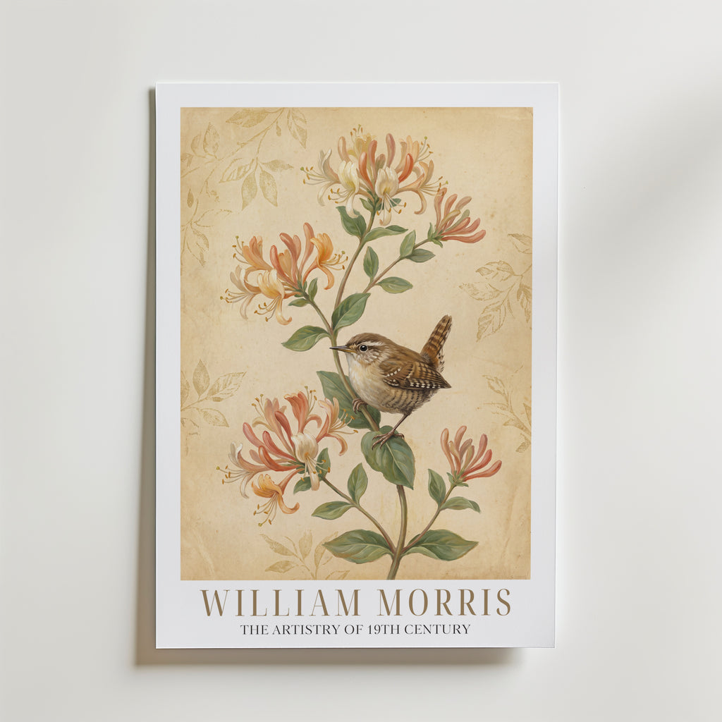 William Morris Wren in the Woodbine Poster – med passepartout