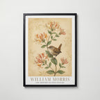 William Morris Wren in the Woodbine Poster – svart ram