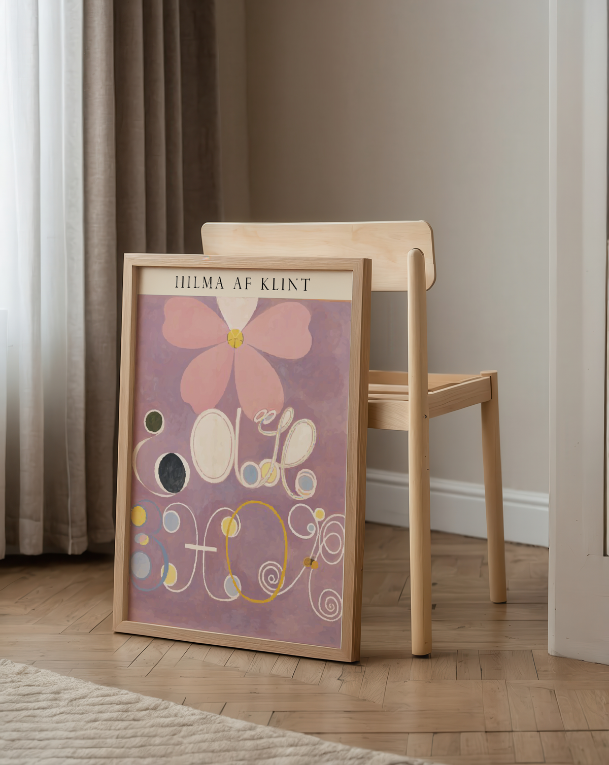 Hilma af Klint The Pink – affisch med stilfullt motiv från Bozetto i hög kvalitet