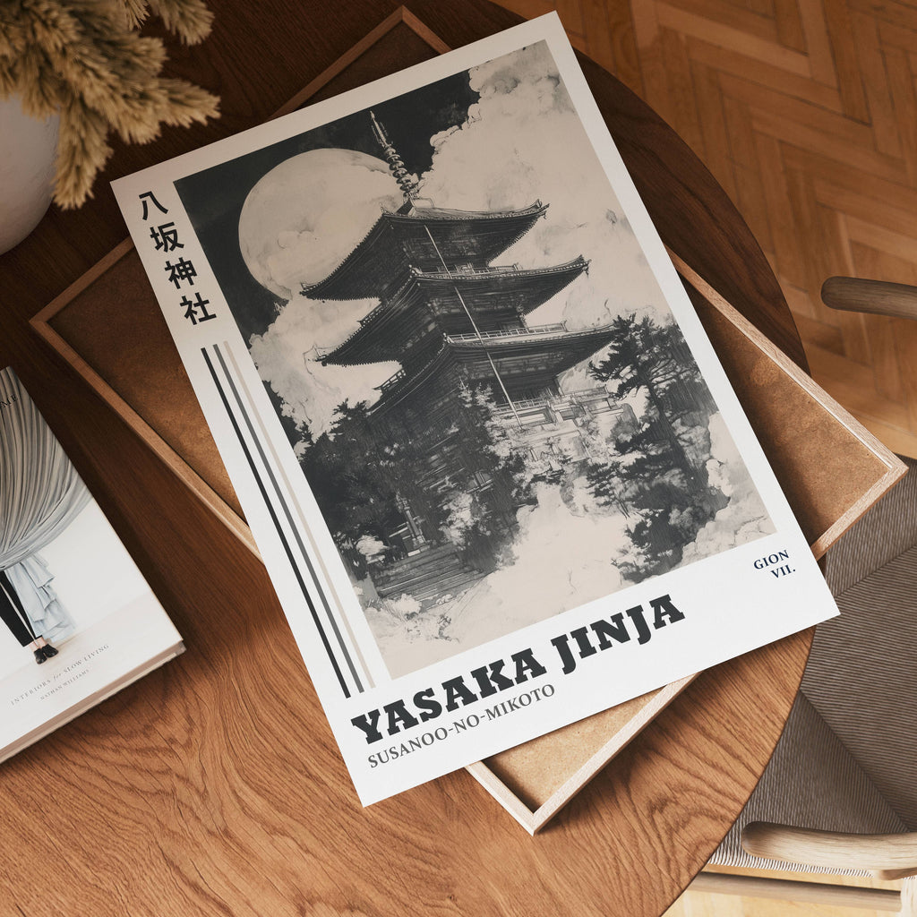 Yasaka Jinja poster visad rakt fram – Bozetto affisch i hög tryckkvalitet i hög tryckkvalitet