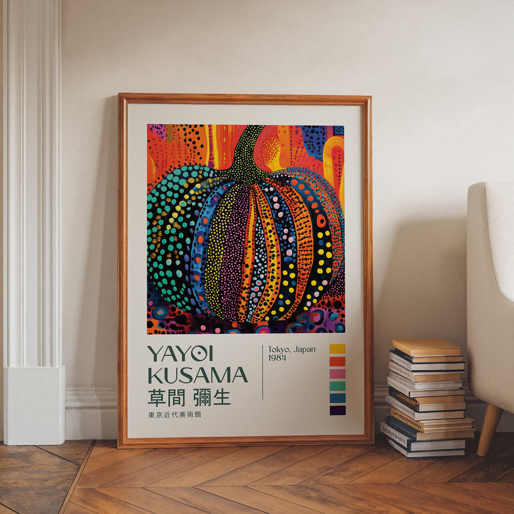 Yayoi Kusama Carnival Pumpkin poster visad rakt fram – Bozetto affisch i hög tryckkvalitet