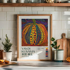 Yayoi Kusama Pumpkin Dots – stilfullt konsttryck från Bozetto, tryckt på matt finpapper
