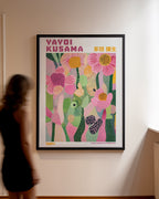Yayoi Kusama Spring Garden i väggmockup – konsttryck från Bozetto i hög kvalitet