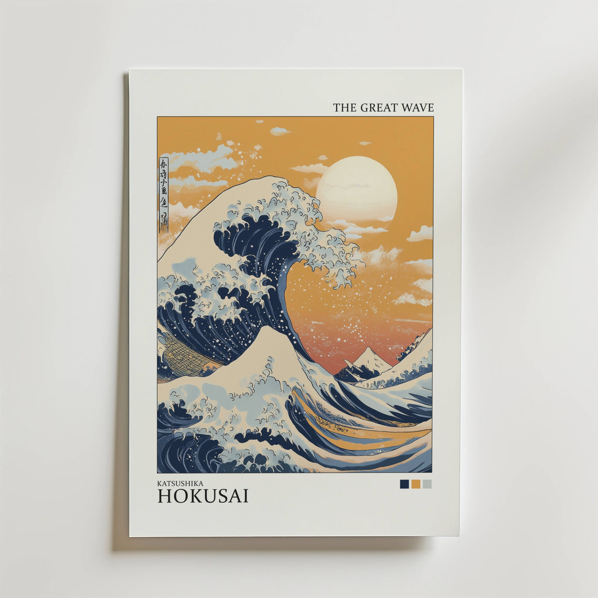 The Great Wave Katsushika – stilfullt konsttryck från Bozetto, tryckt på matt finpapper