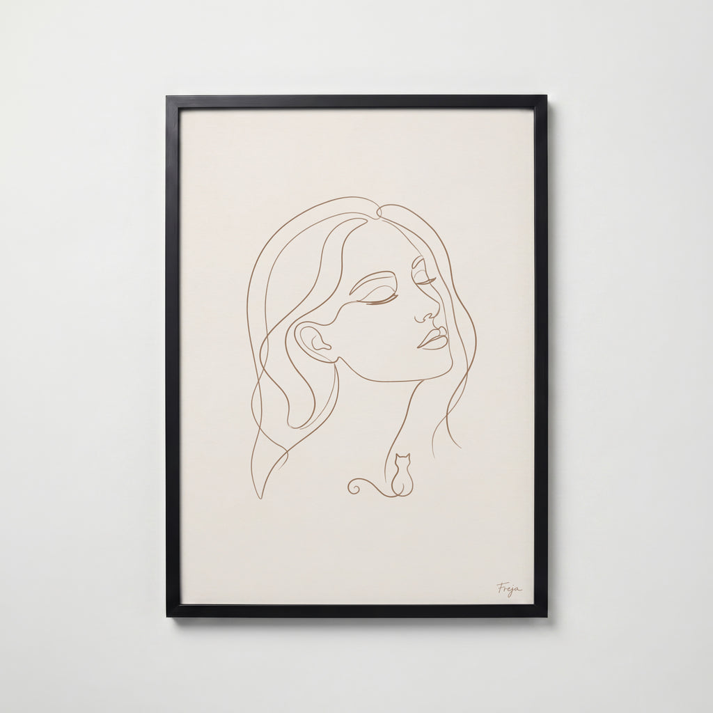 Freja Lund – Ansigt – svart ram