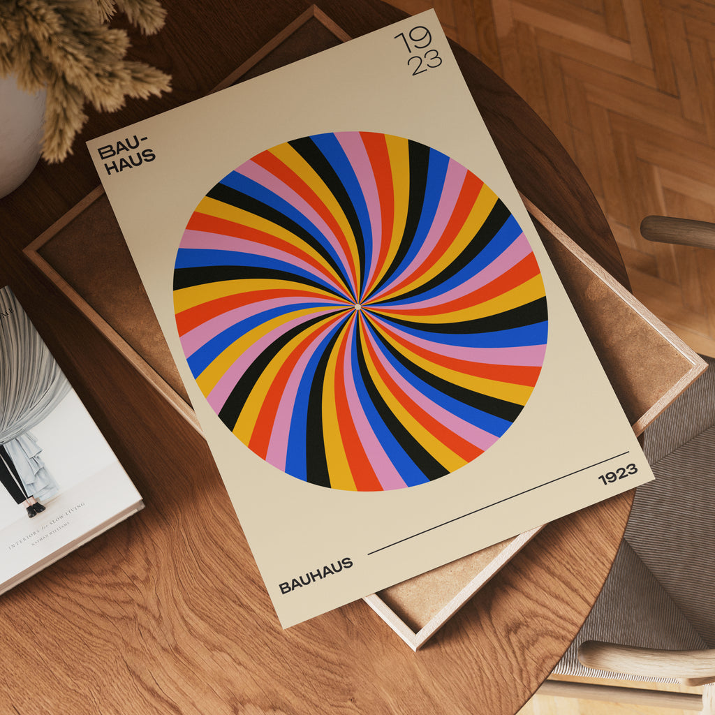 Bauhaus Spiral poster visad rakt fram – Bozetto affisch i hög tryckkvalitet i hög tryckkvalitet