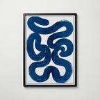 Blue Current Poster i svart ram, tryckt i Sverige