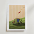 Coffee Dive Poster – med passepartout