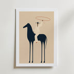 Minimalistic Cowboy Poster – med passepartout